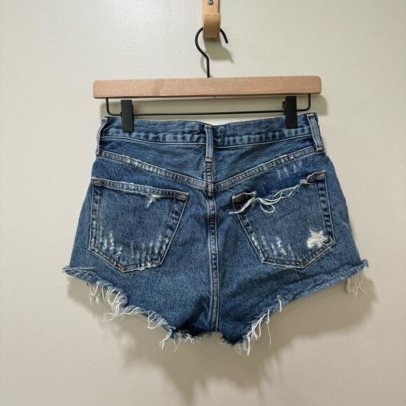 Agolde Cut-Off Denim Shorts sz 24 - Picture 6 of 6